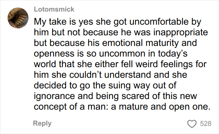 Comment on emotional maturity and openness in disturbing comments by Justin Baldoni exposed during testimony.