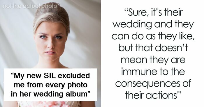 Bride Enters New Family With Drama After Deliberately Excluding Sister-In-Law From Wedding Photos