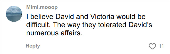 Comment on social media discussing Brooklyn Beckham finally breaking silence on family feud in an online attack.