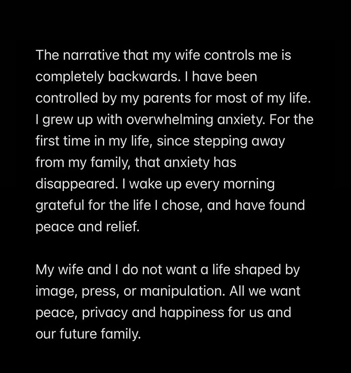 Brooklyn Beckham addresses family feud and privacy, breaking silence on anxiety and seeking peace away from manipulation.