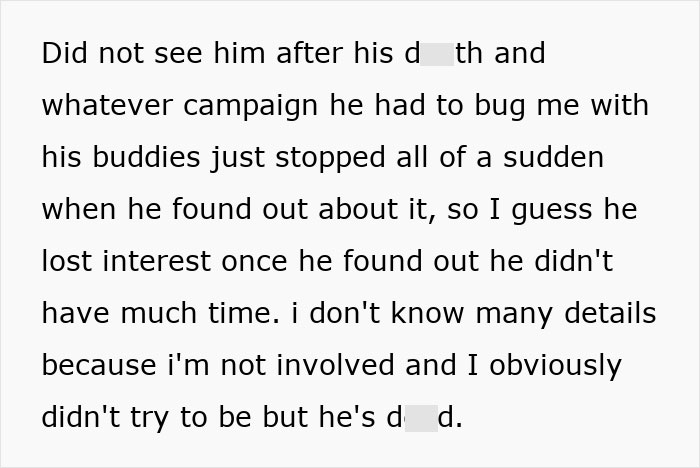 Partial text excerpt highlighting a woman affected by her brother&rsquo;s stalker tendencies causing loss of college, job, and sanity.