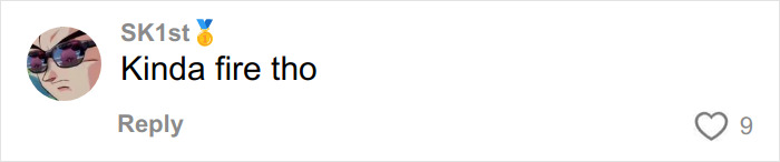 Social media comment on a viral Vinted listing for a Dior handbag, reacting with the phrase "Kinda fire tho."