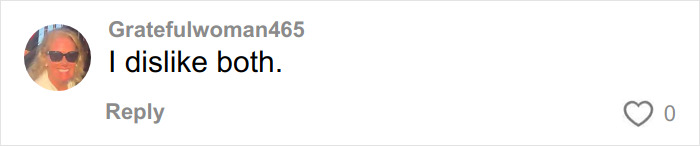 Comment on a social media post expressing dislike, related to Sarah Jessica Parker feud with Chris Noth.