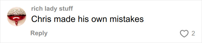 Comment from user rich lady stuff about Chris Noth's mistakes related to Sarah Jessica Parker feud discussion.