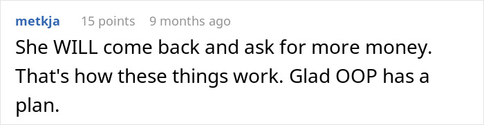 Comment about man feeling torn between his husband and his mother-in-law after secretly helping her on a discussion thread.