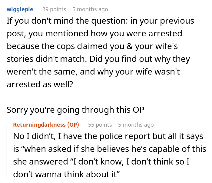 Reddit conversation showing a dad accused of horrific things by his kids and sharing how his life fell apart.