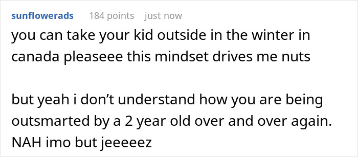 Reddit user comments on dad being outsmarted by a toddler while trying to keep child from mom studying.