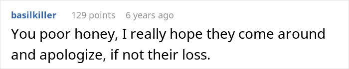 Screenshot of an online comment where a user sympathizes with a guy furious after being excluded from family girl days.