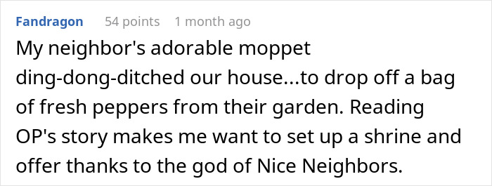 Comment about neighbors secretly using family&rsquo;s backyard despite frequent complaints, shared in an online discussion.