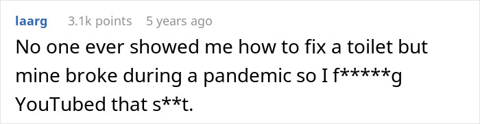 Comment about a man wanting to move from mom&rsquo;s house to girlfriend&rsquo;s without learning chores, facing a reality check.
