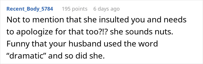 Screenshot of an online comment discussing a woman horrified her MIL didn't change the kid's diaper all day.
