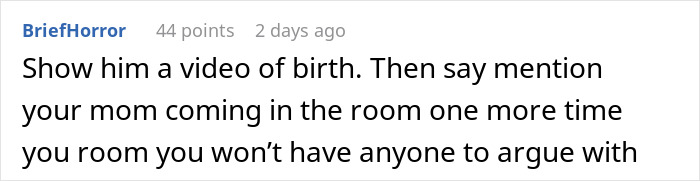 Comment about pregnant woman not wanting fianc&eacute;&rsquo;s mom in delivery room, discussing compromise and boundaries.