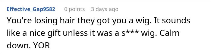 Screenshot of a comment about a stepdaughters&rsquo; gift pushing a woman to her limits, sparking viral conversation online.