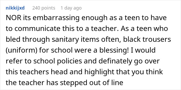 Comment discussing mom&rsquo;s struggle to contain her rage after teacher ignores daughter&rsquo;s emergency at school.