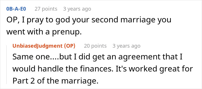 Comments discussing a husband's experience with his wife's cosmetic upgrade, infidelity, and financial agreements. Comments discussing a husband's experience with his wife's cosmetic upgrade, infidelity, and financial agreements.