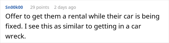 Comment about woman giving birth in friends' car, expressing confusion after friends start ignoring her online.