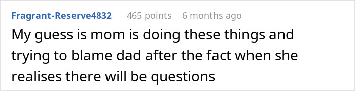 Screenshot of an online comment discussing a dad accused of horrific things by his kids and how it impacted his life.