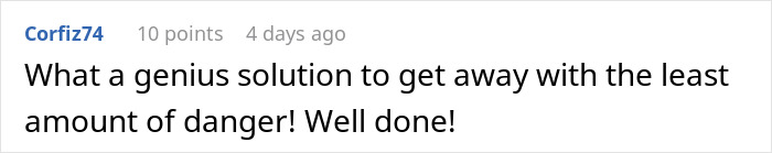 Comment praising a clever plan by a teen forced to marry a 32-year-old to make him divorce her quickly.