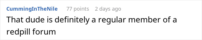 Screenshot of a Reddit comment discussing a boyfriend's fear of golddiggers and views on cooking.