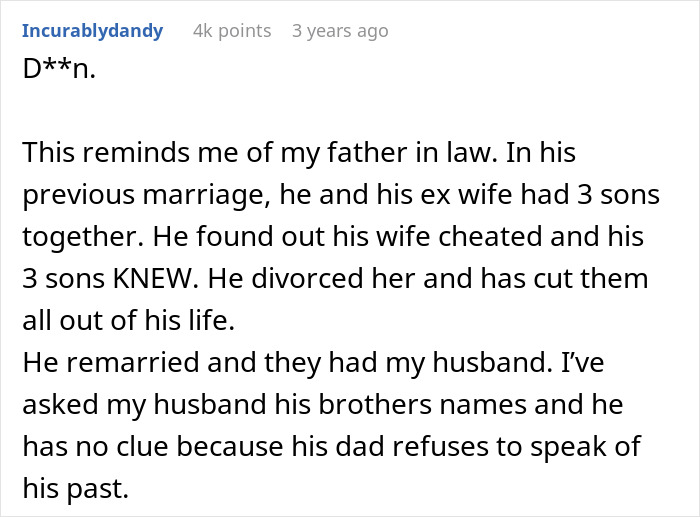 Comment discussing a dad feeling guilty and distancing himself from family amidst a messy divorce and its heartbreaking consequences.