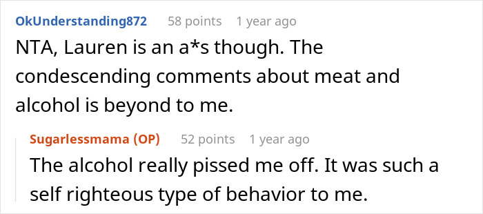 Screenshot of a heated online discussion about a MIL turning DIL&rsquo;s pregnancy emergency into Facebook likes.