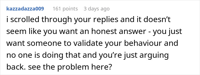Screenshot of a Reddit comment expressing frustration over someone not understanding a business trip isn&rsquo;t a romantic getaway.