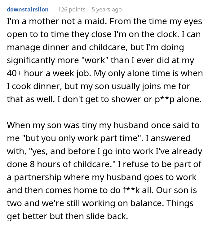 Alt text: Woman explains managing childcare and housework while husband insists she doesn’t do anything at home. Alt text: Woman explains managing childcare and housework while husband insists she doesn’t do anything at home.