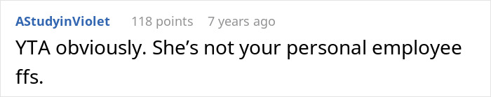 Screenshot of an online comment discussing a chef girlfriend and boyfriend not going to restaurants.