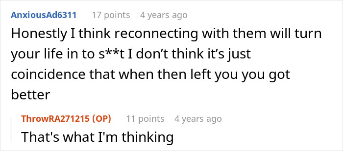 Reddit comments discussing family deciding to forgive man for beating his brother five years ago and his reaction to their tone.