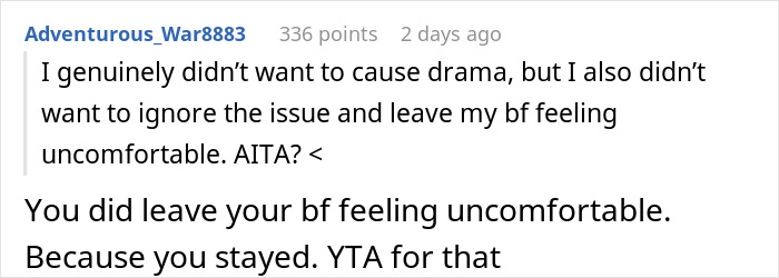 Screenshot of a Reddit conversation discussing birthday host drama involving bestie&rsquo;s boyfriend and party vibe conflicts.