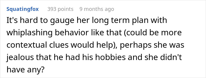 Man playing video games and secretly buying Star Wars figures after wife bans his hobbies at home.