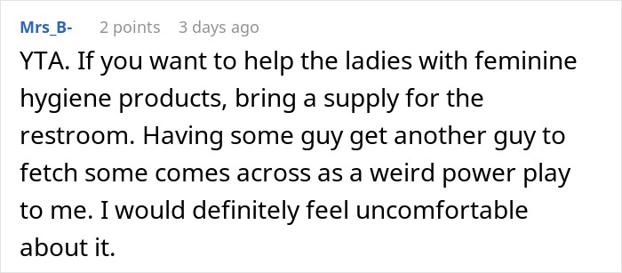 Reddit comment discussing discomfort with a coworker&rsquo;s behavior after a woman reported him to HR.