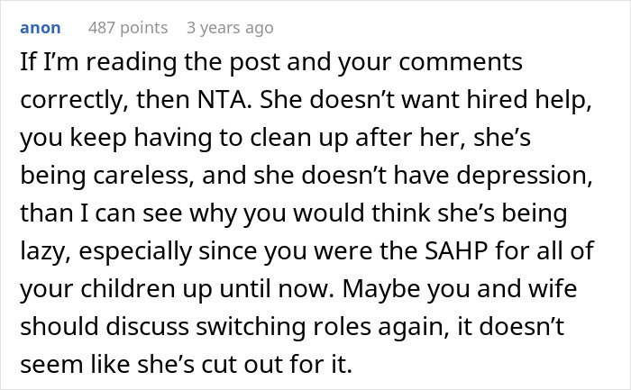 Man Annoyed After Wife Struggles With Being SAHM For 3YO, As He Did It For 25 Years With 4 Kids