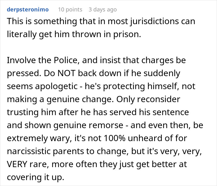 Comment discussing legal risks and involvement of police when a man upset his 27YO son won&rsquo;t let him track his car with an AirTag for safety.