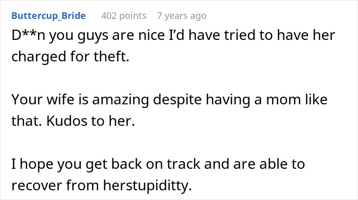 Comment expressing support for a man suffering from cancer and challenges with his mother-in-law.