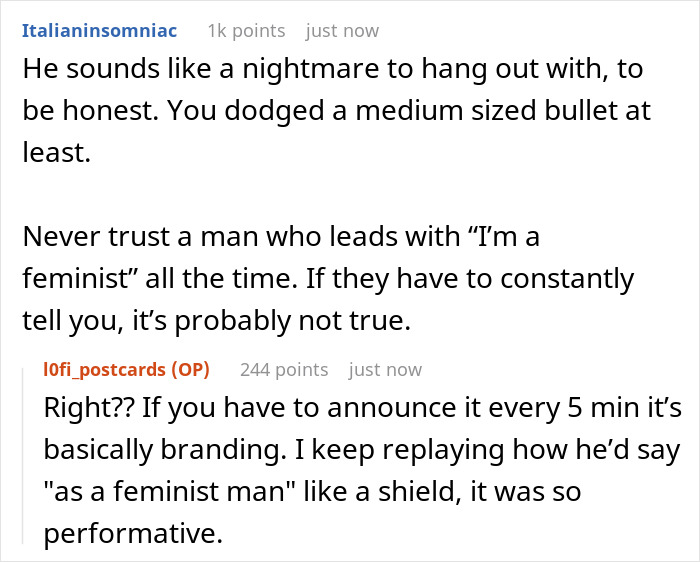 Screenshot of a Reddit conversation about a woman facing a therapy battle after finding a perfect match turning boundaries into conflict.