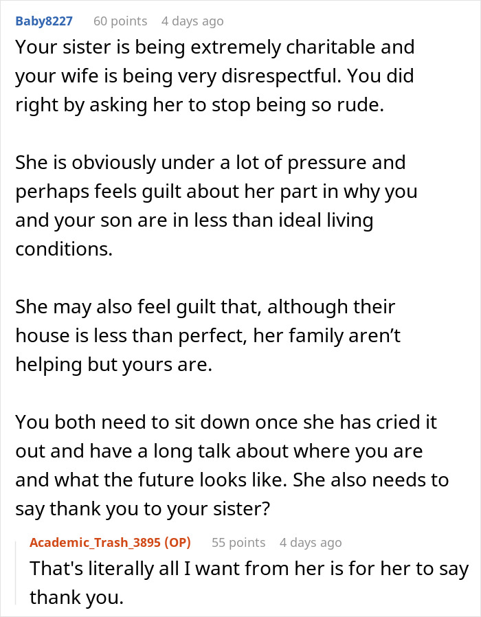 Commenter explains woman constantly complains about SIL despite free stay, causing hubby’s annoyance and tension in family. Commenter explains woman constantly complains about SIL despite free stay, causing hubby’s annoyance and tension in family.