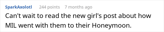 Screenshot of a forum post discussing a woman snapping at her MIL over a manipulative gift meant to control her life.