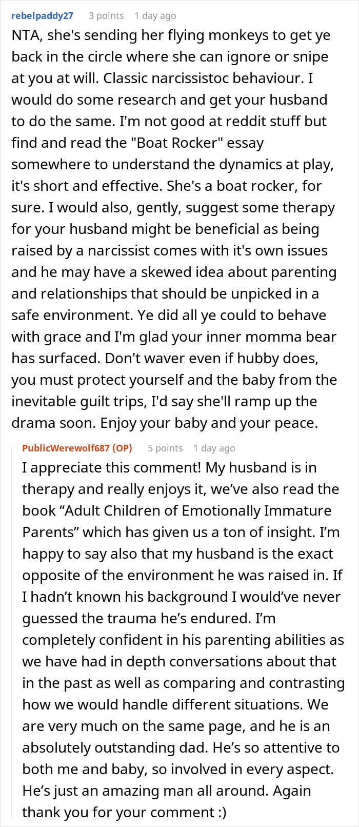 Reddit advice on dealing with evil lady mistreating daughter-in-law and going no-contact after hospital incident. Reddit advice on dealing with evil lady mistreating daughter-in-law and going no-contact after hospital incident.