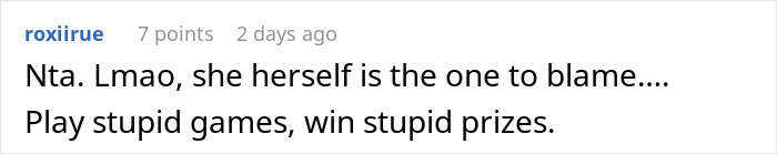 Screenshot of a Reddit comment reacting to a story about a husband warning his wife about a dangerous gift from her mom.