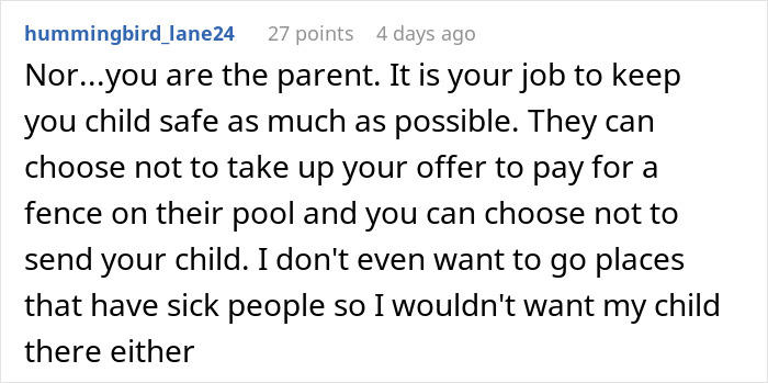 Screenshot of a social media comment discussing child safety concerns and in-laws refusing to take it seriously. Screenshot of a social media comment discussing child safety concerns and in-laws refusing to take it seriously.