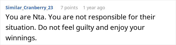 Comment on Reddit explaining a teen has stepsister&rsquo;s support after stepmom calls her selfish and cruel for spending money on herself.