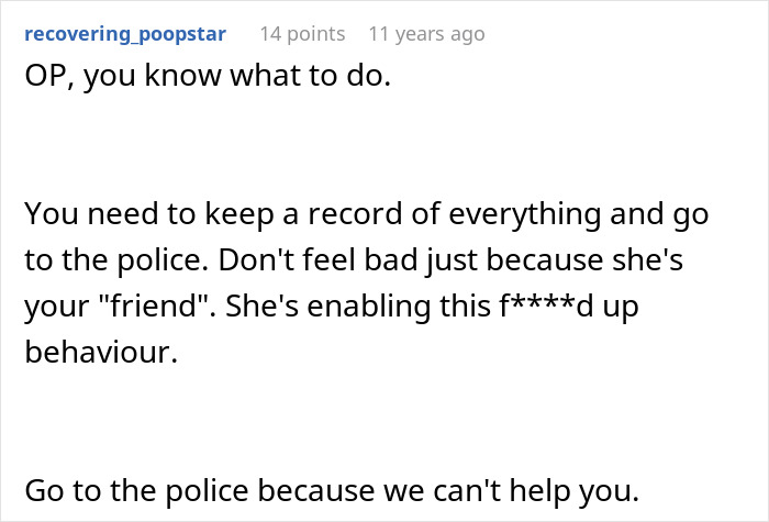 Online comment advising a woman to protect her new career and recognize true colors of friends seeking free advice.