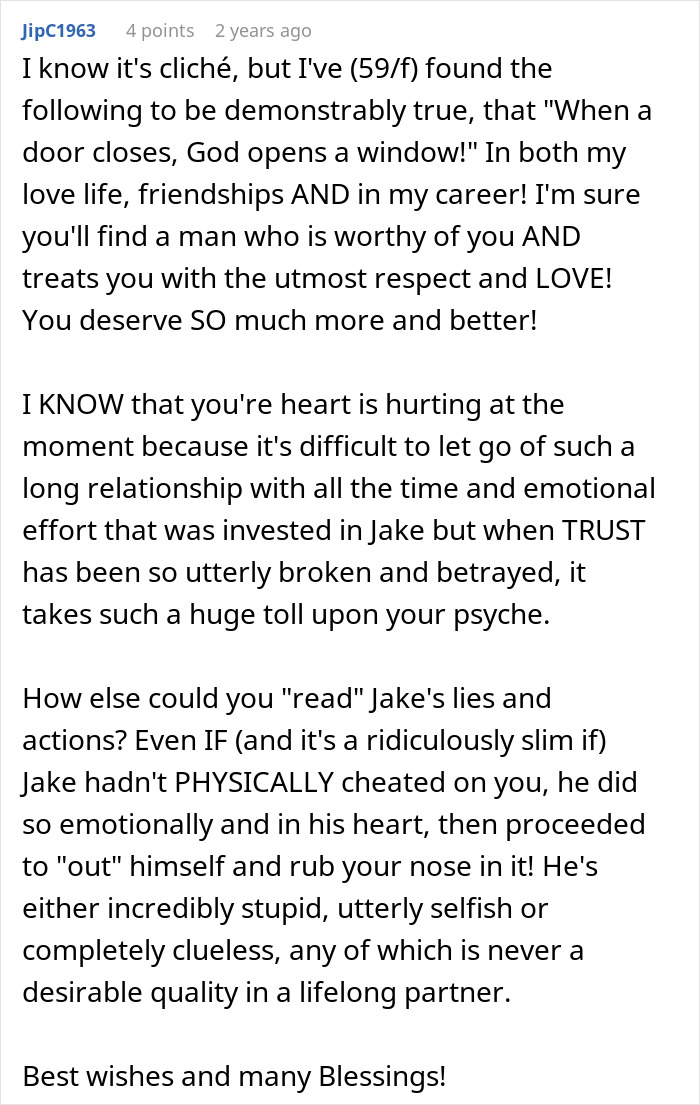 Alt text: heartfelt message about a lying boyfriend who went on a trip with a female friend, breaking trust and causing emotional pain