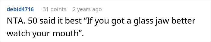 Screenshot of a Reddit comment where a user defends SIL&rsquo;s hubby amid insults and relationship disputes.