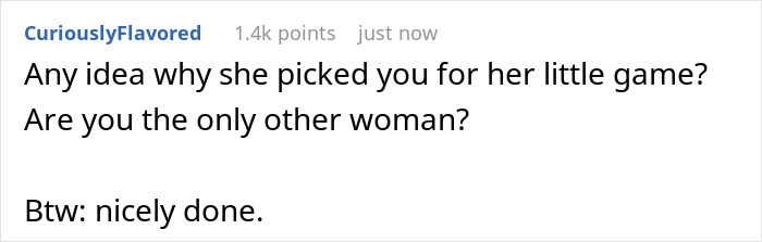 Screenshot of a comment discussing an office Karen belittling a coworker by forgetting her name.