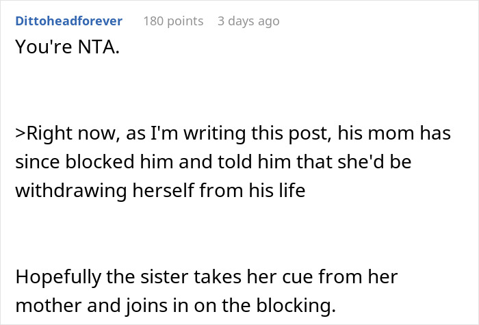 Screenshot of a Reddit comment about in-laws trying to claim naming rights, with parents shutting down the tradition power grab. Screenshot of a Reddit comment about in-laws trying to claim naming rights, with parents shutting down the tradition power grab.