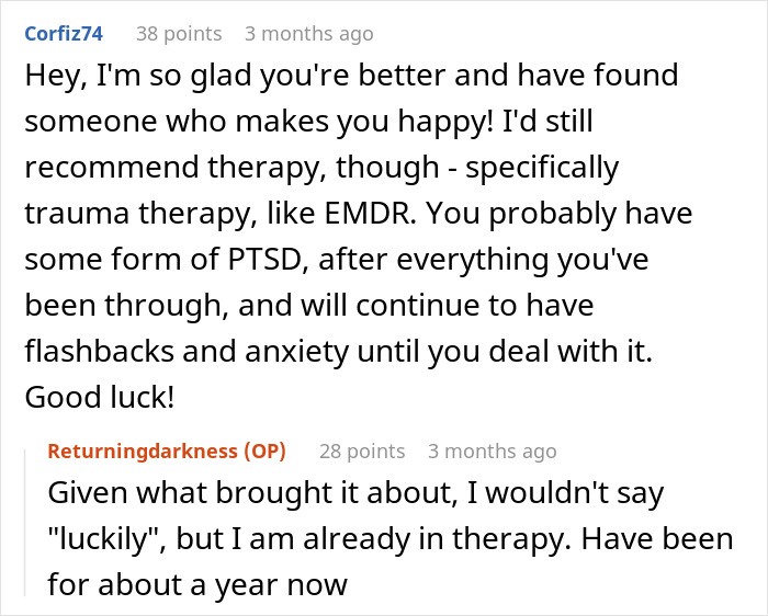 Reddit comment thread discussing a dad accused of horrific things by his kids and sharing how his life fell apart.