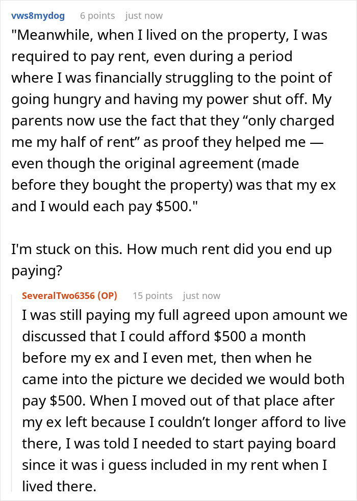 Reddit discussion about parents treating daughter as family for labor but business for money issues. Reddit discussion about parents treating daughter as family for labor but business for money issues.