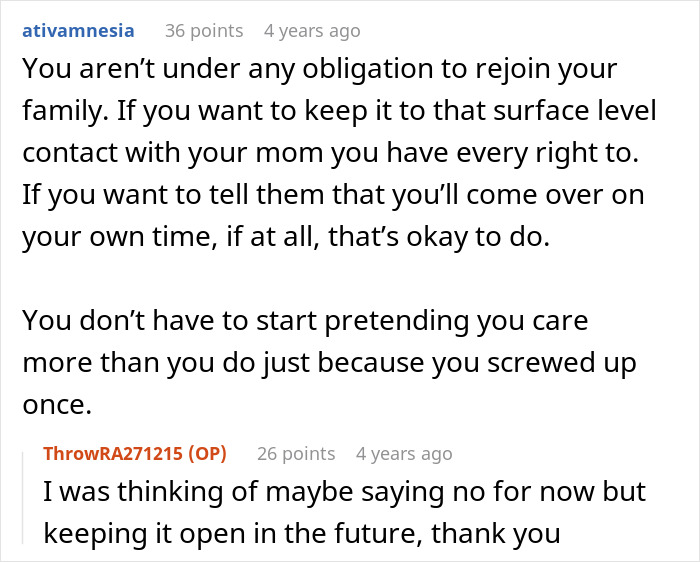 Online conversation discussing family forgiving man for beating his brother, highlighting tone and personal boundaries in reconciliation.